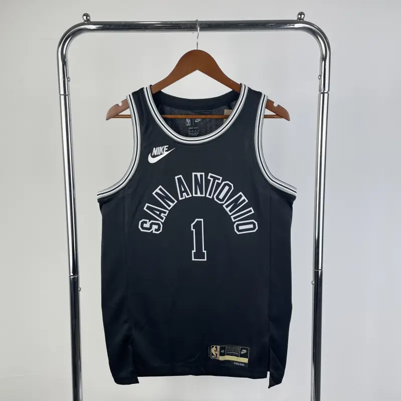 23 Season SAN ANTONIO SPURS Black #1 WEMBANYAMA