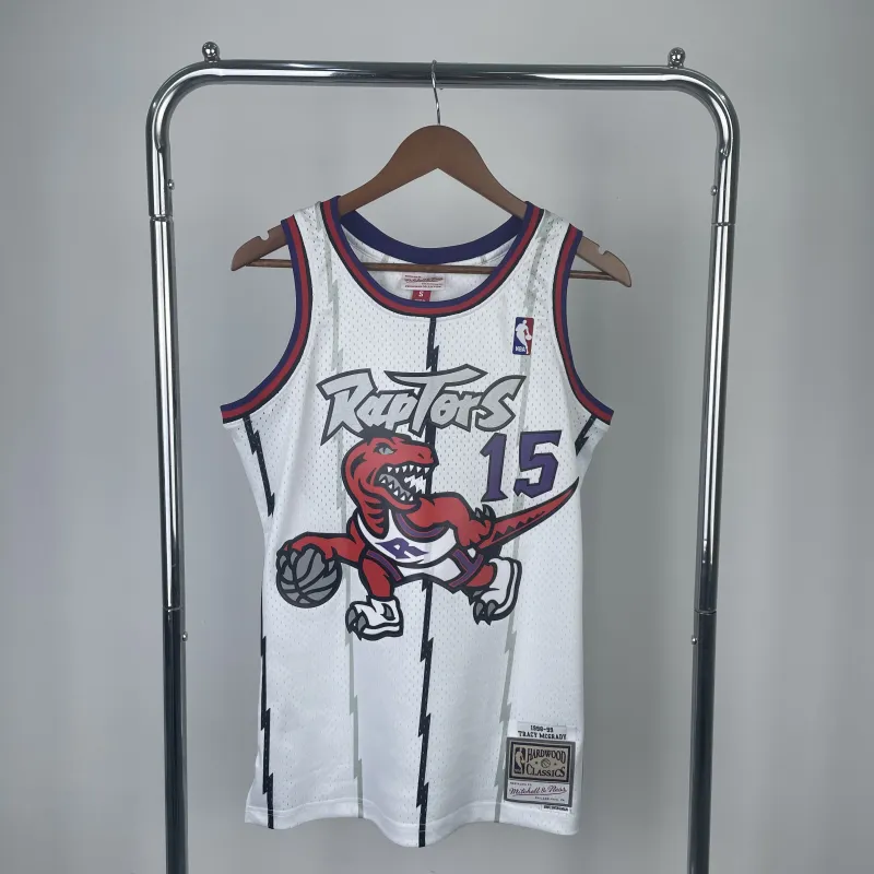 MN Heat Pressed Vintage Jersey SW Toronto Raptors 99 Season White No.15 Carter