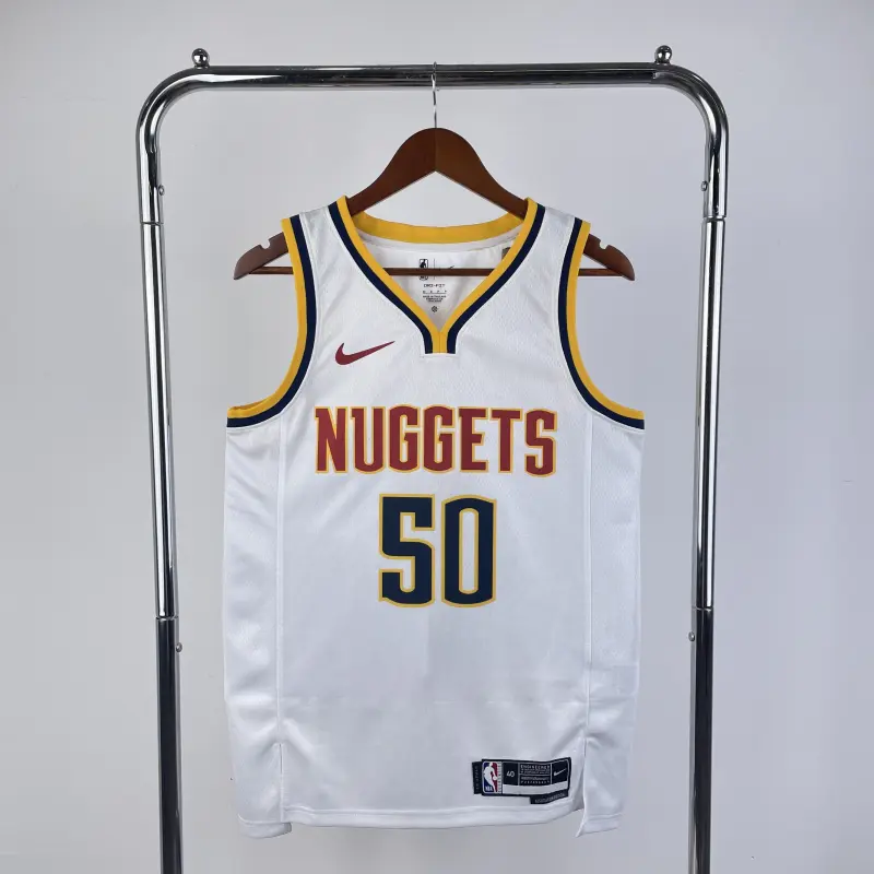 23 Season Denver Nuggets White Jersey No.50 Gordon