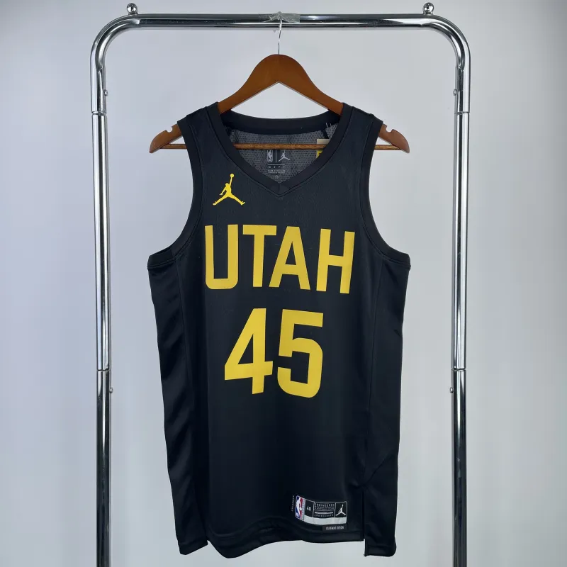 23 Season UTAH JAZZ Flyer Black Jersey No.No.45 Mitchell
