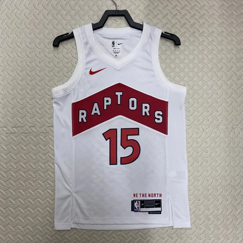 23 Season Toronto Raptors Home White Jersey No.15 Carter