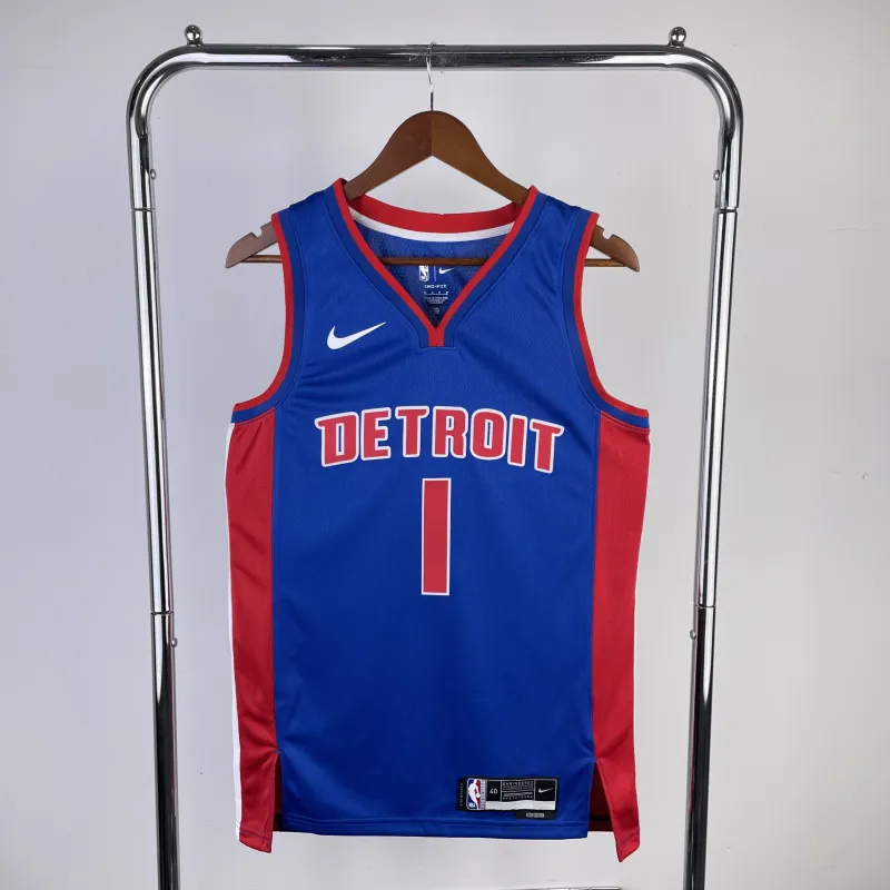 23 Season Detroit Pistons Blue Jersey #1