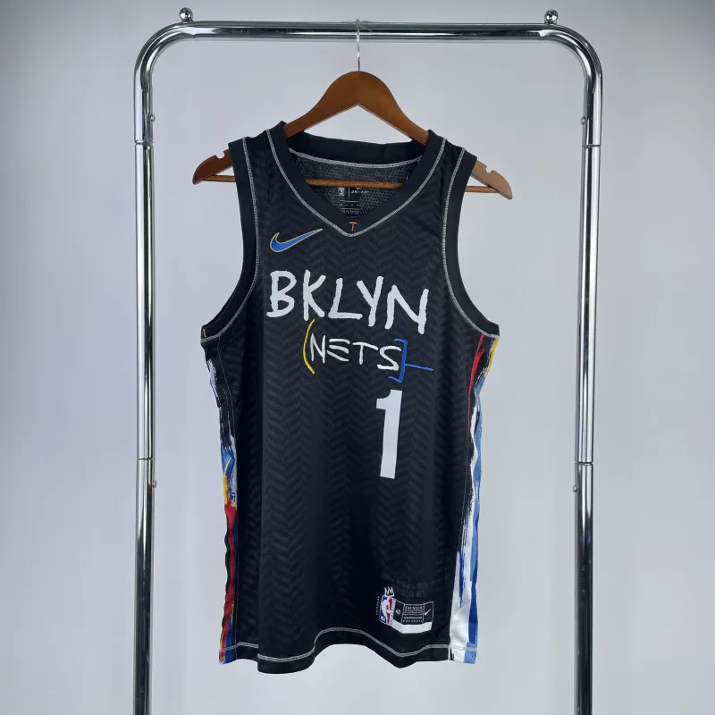 Brooklyn Nets Black Graffiti No. 1 Bridges