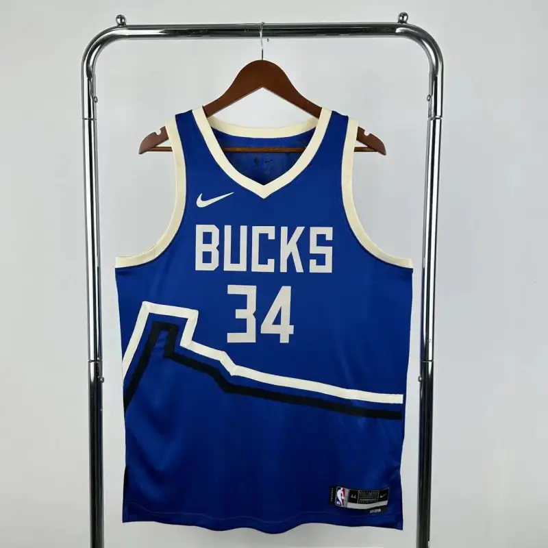25 Season Milwaukee Bucks City Version Jersey No.34