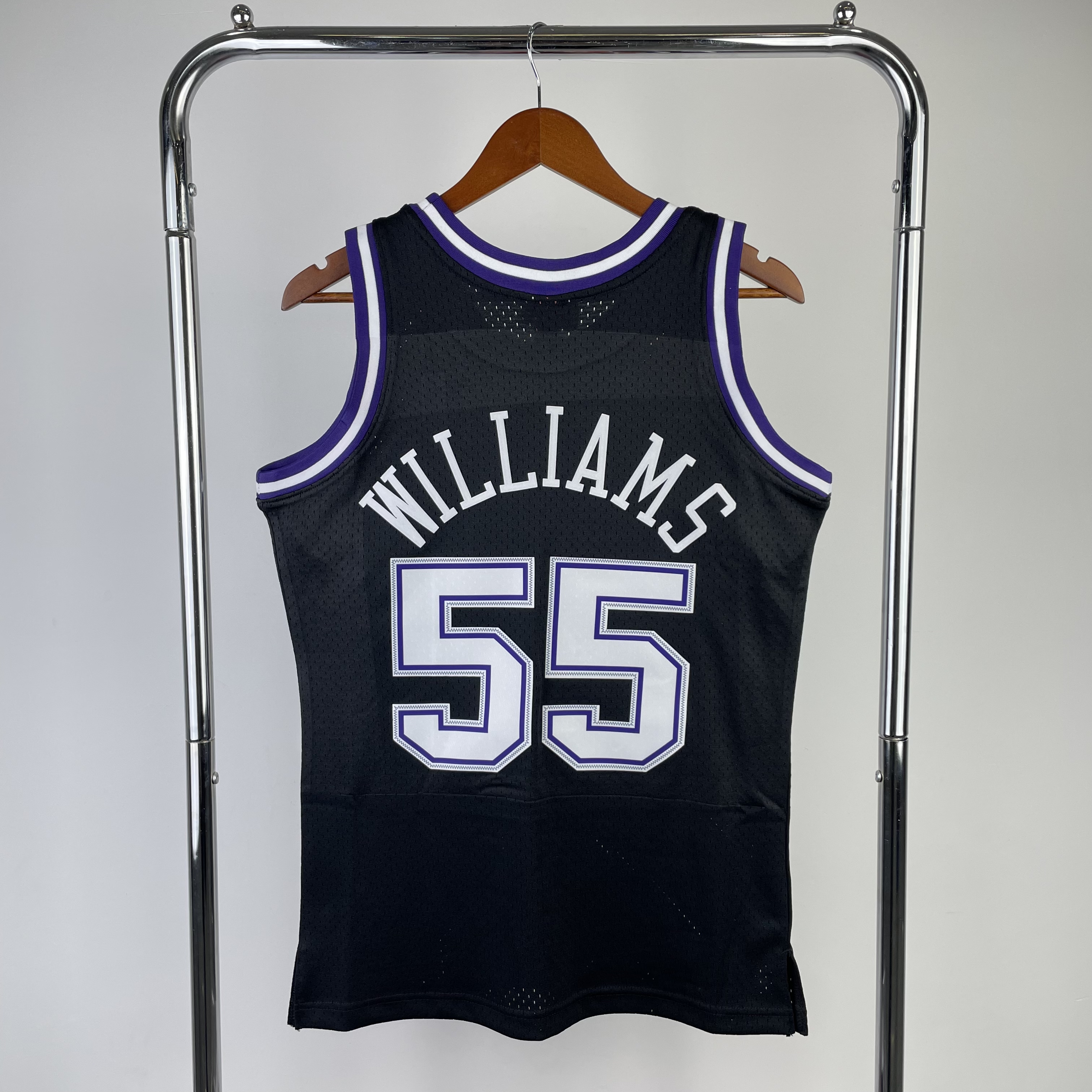 MN Heat Press Retro: Sacramento Kings 01 Season Blue No.55 WILLIAMS
