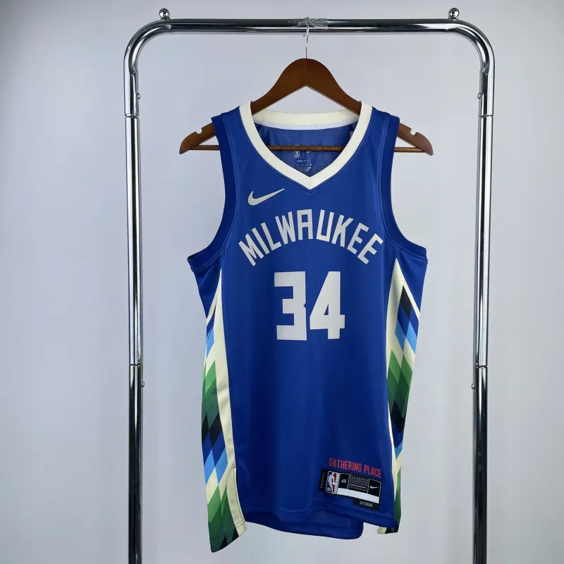 23 Season Milwaukee Bucks City version Jersey No.34
