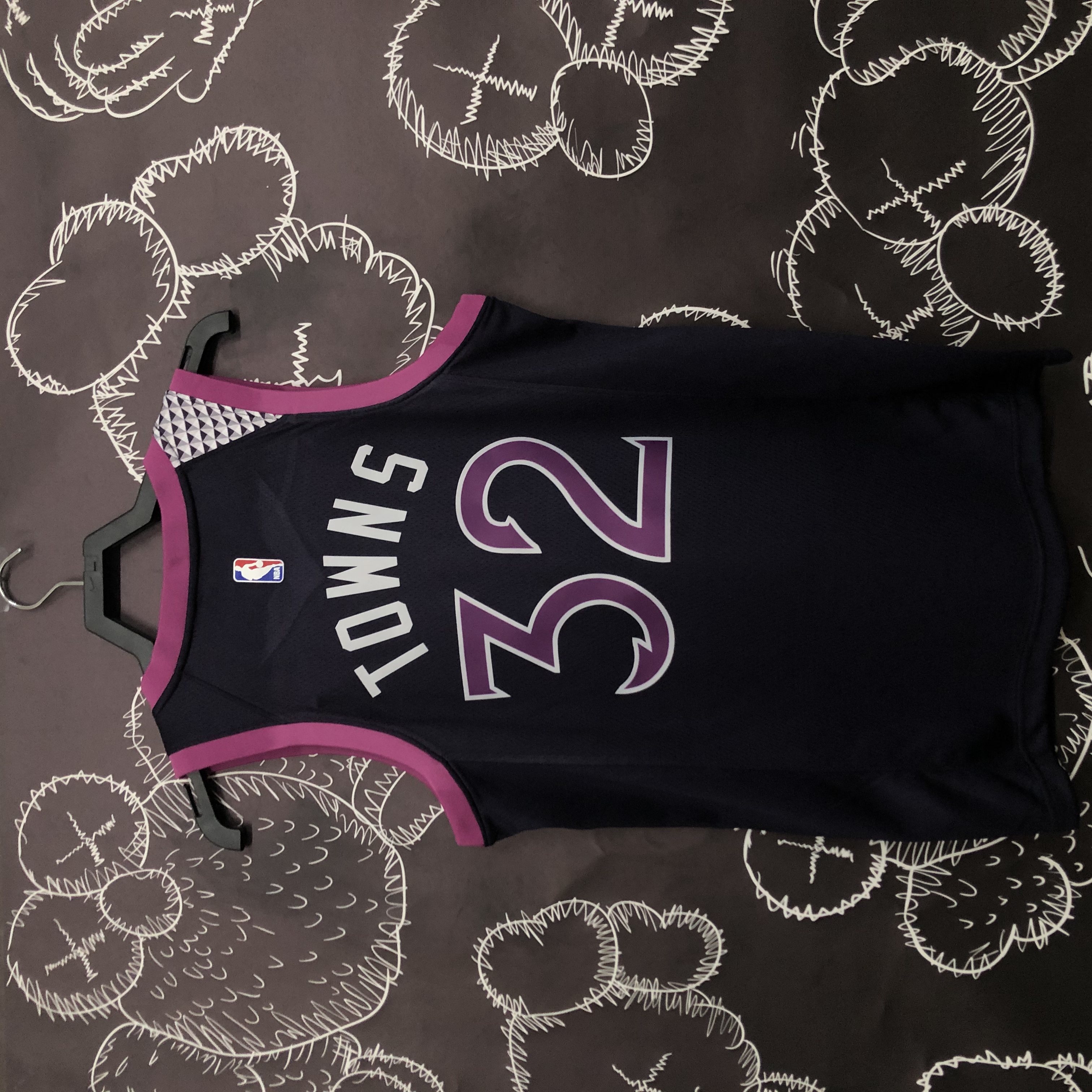 MINNESOTA TIMBERWOLVES PURPLE/ BLACK  NO.32 TOWNS