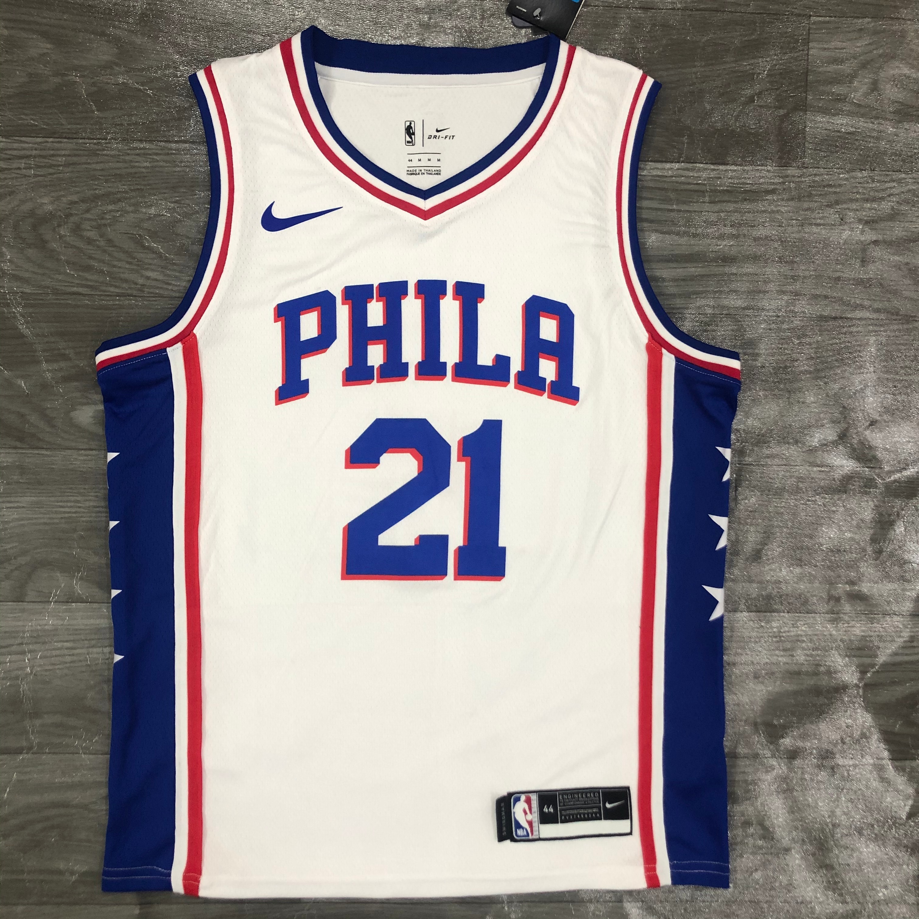 Philadelphia 76ers White V #21