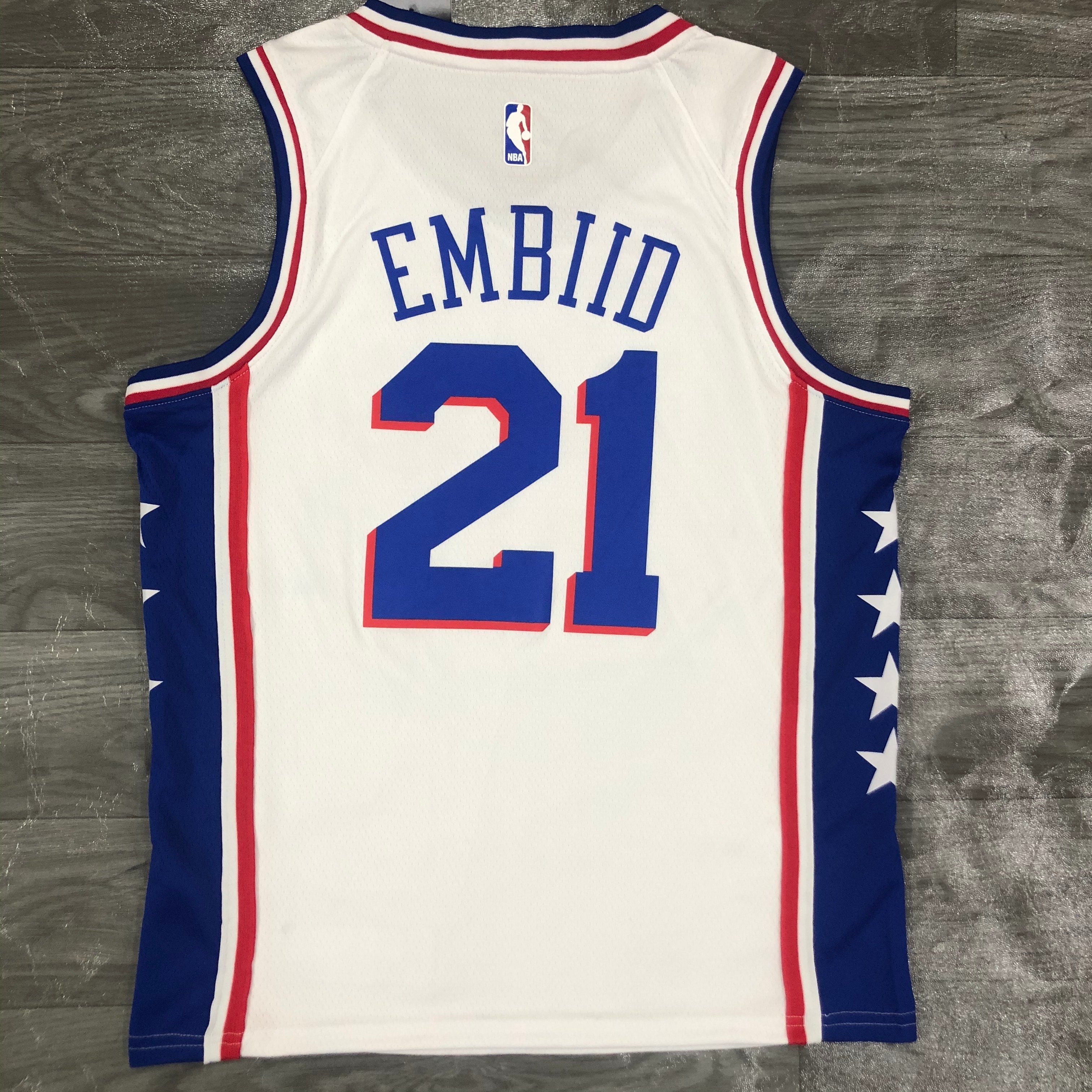 Philadelphia 76ers White V #21