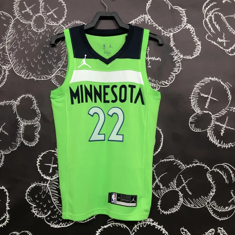MINNESOTA TIMBERWOLVES GREEN JERSEY NO.22 WIGGINS