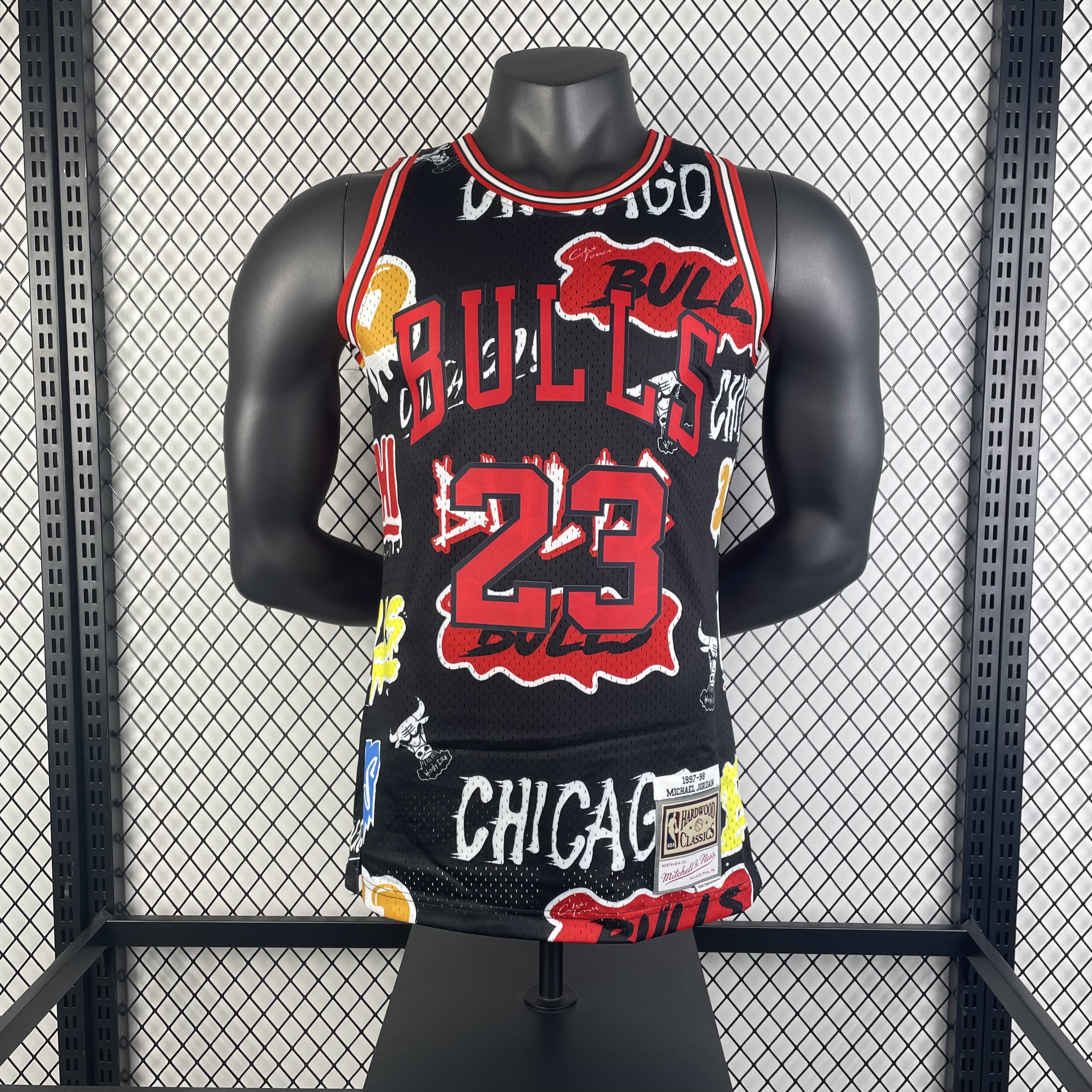 MN Heat Pressed Vintage : SW Bulls 97/98 Graffiti No.23 Jordan