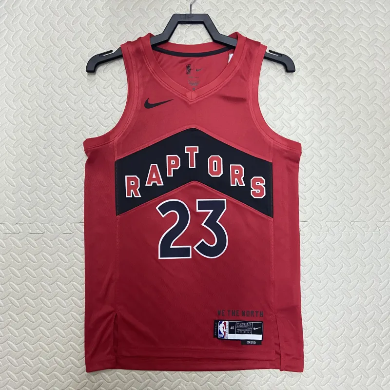 23 Season Toronto Raptors Away Red Jersey No.23 Vanvleet