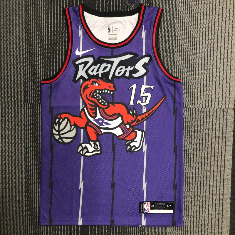 Toronto Raptors Purple Jersey No.15 Carter