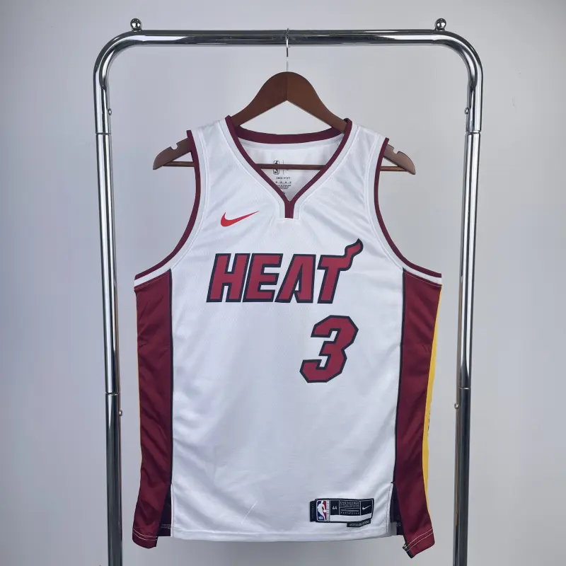 23 Season Miami Heat White Jersey No.3 Wade