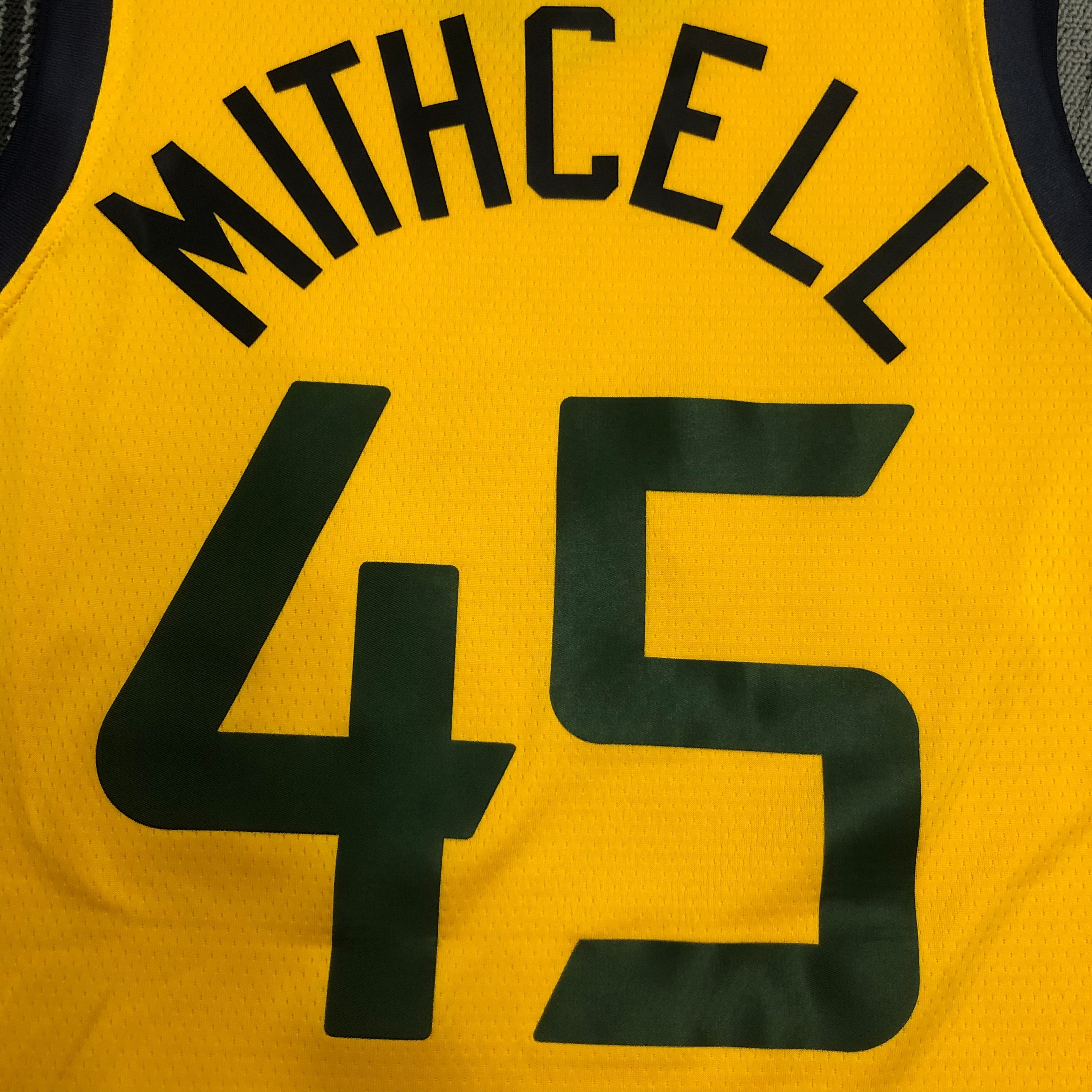 21 Season UTAH JAZZ Yellow  No.45 Mitchell