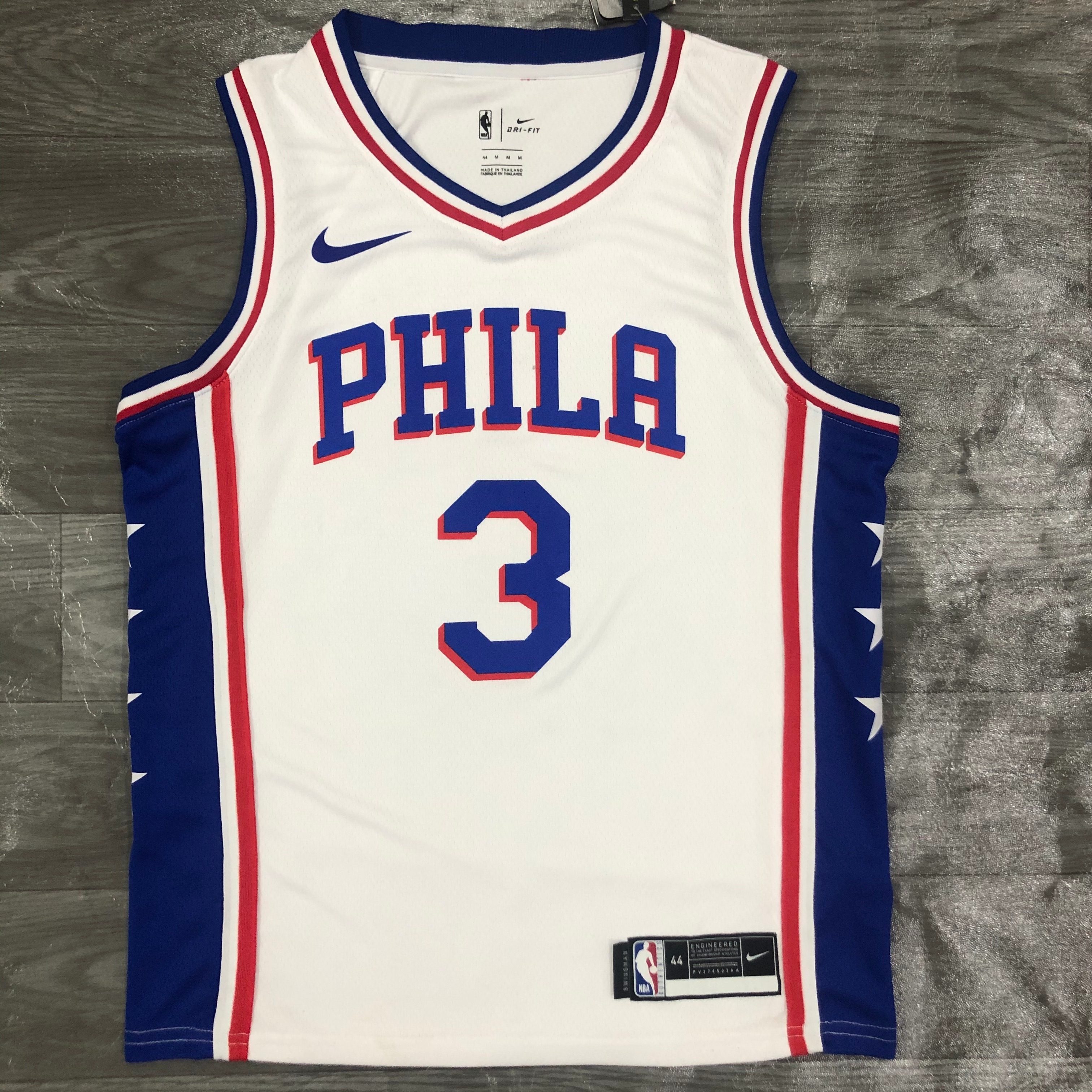 Philadelphia 76ers White V #3
