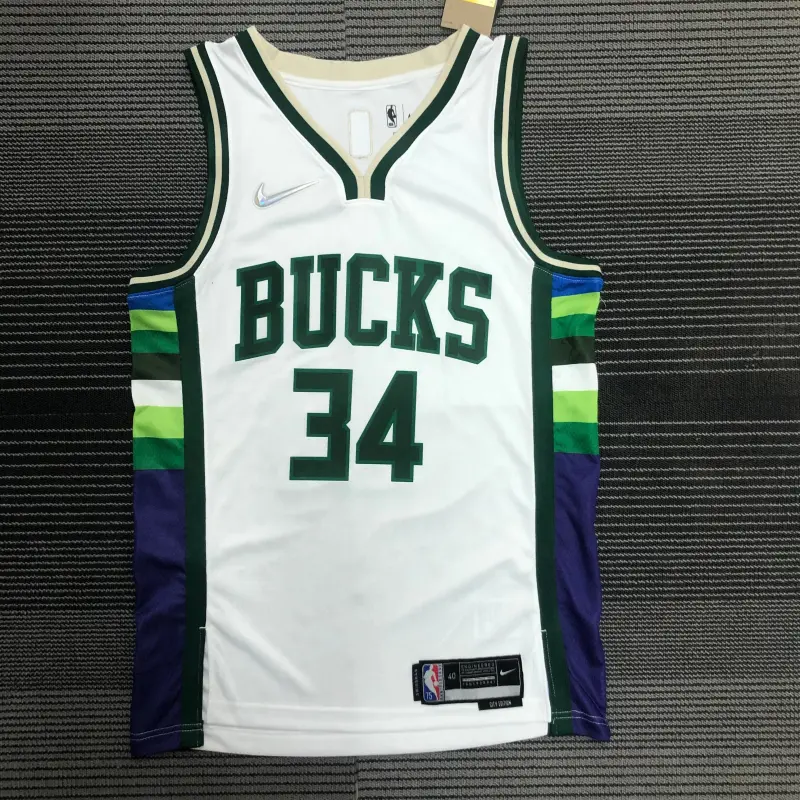 22 Season Milwaukee Bucks City Version Jersey No.34 ANTETOKOUNMPO