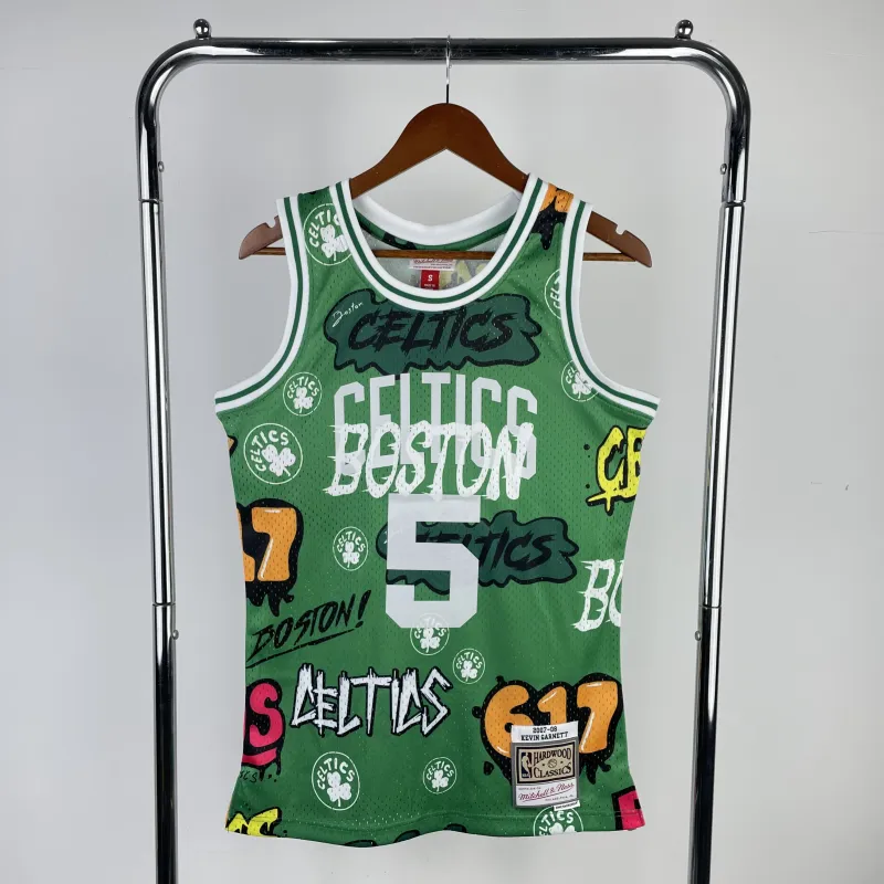 Boston Celtics MN Heat Pressed Vintage : SW Celtics' 07/08 Graffiti No.5 Garnett