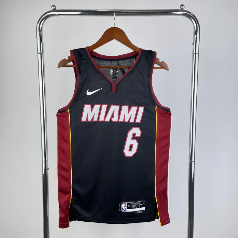 23 Season Miami Heat Black Jersey No.6 James