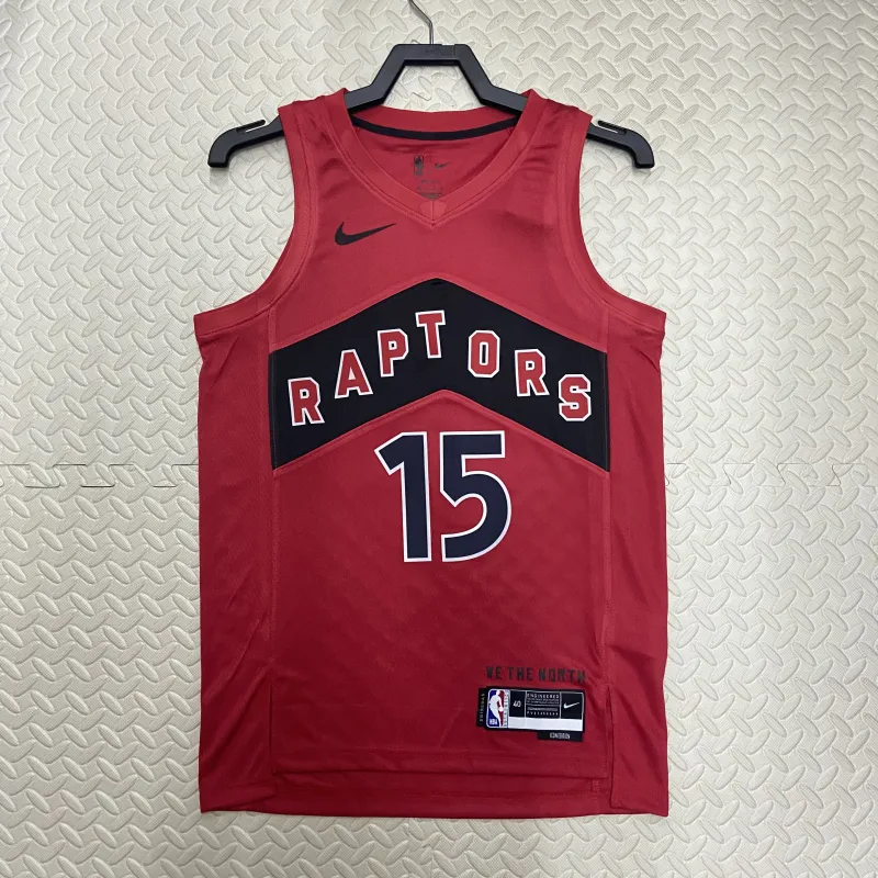 23 Season Toronto Raptors Away Red Jersey No.15 Carter