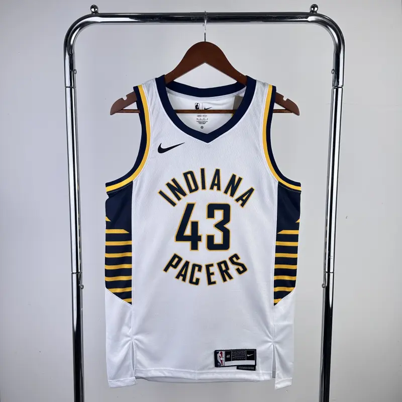 23 Season Indiana Pacers Home White No.43 Siakam