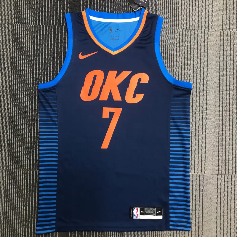 Oklahoma City Thunder Blue STRIPE No.7 ANTHONY