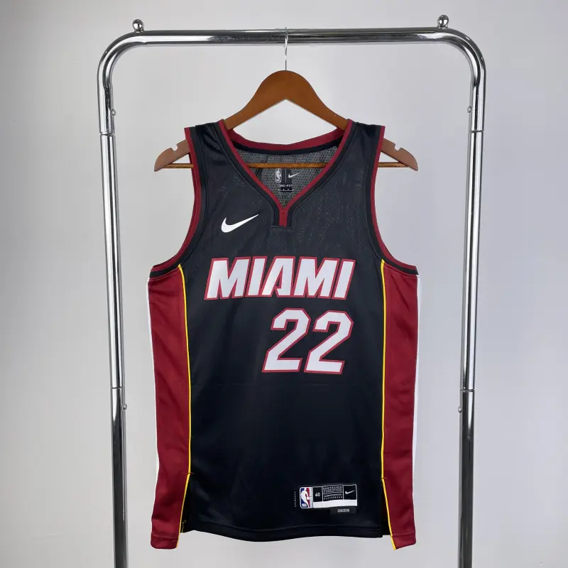 23 Season Miami Heat Black Jersey No.22 Butler