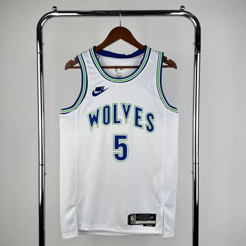 24 SEASON MINNESOTA TIMBERWOLVES WHITE JERSEY NO.5 EDWARDS