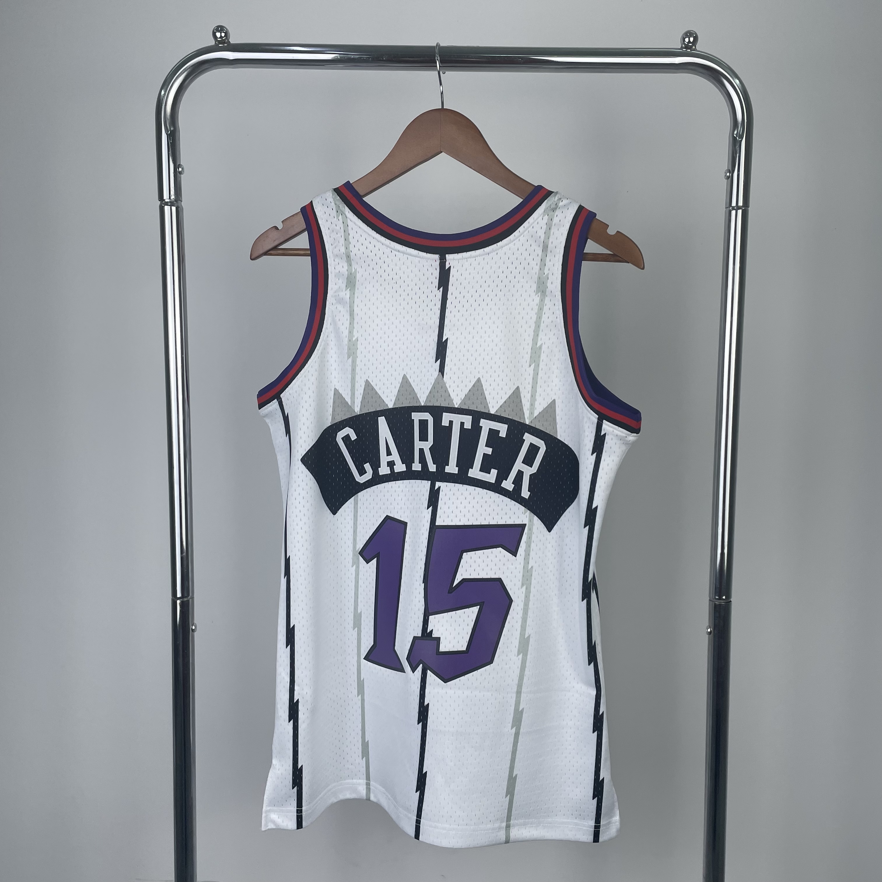 MN Heat Pressed Vintage : SW Toronto Raptors 99 Season White No.15 Carter