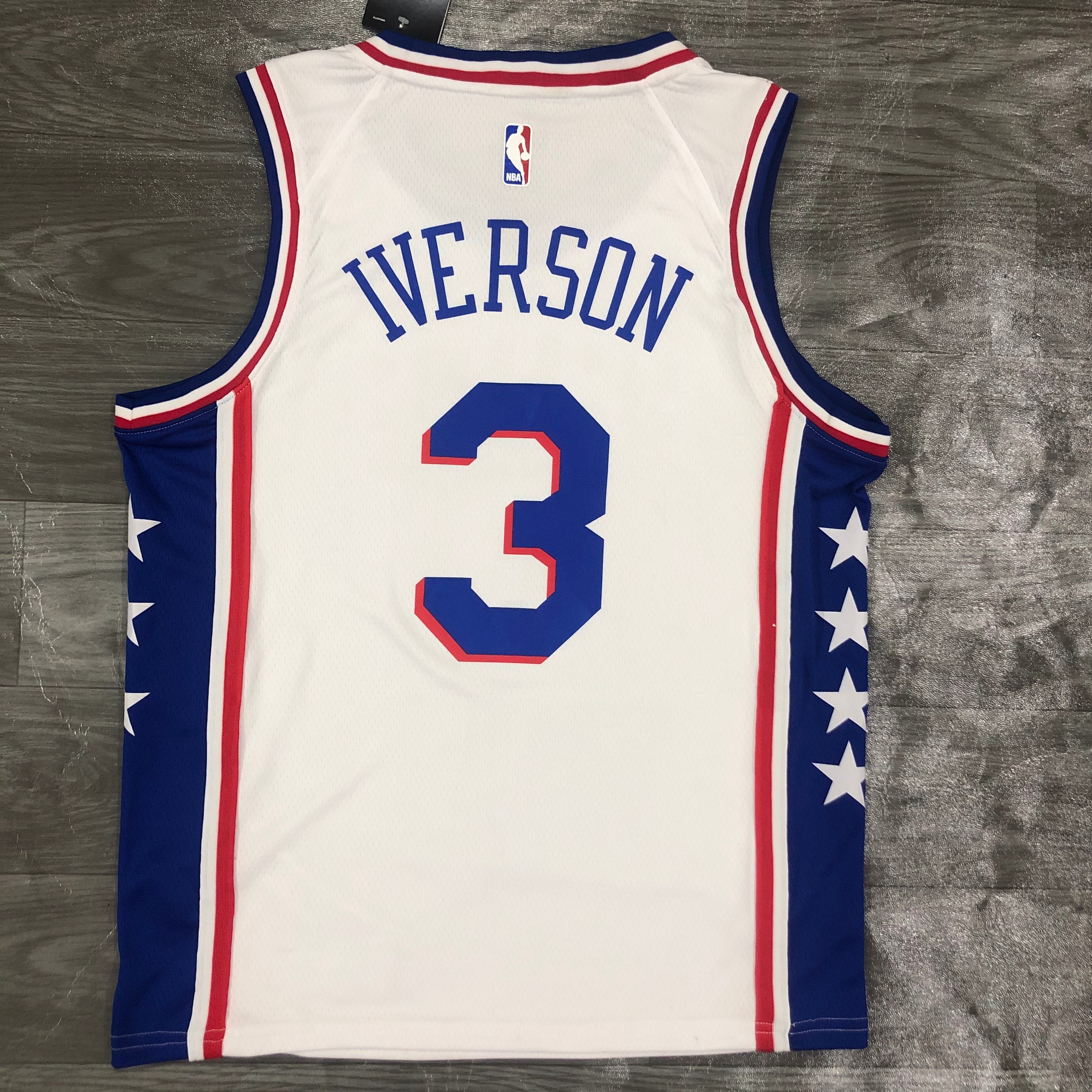 Philadelphia 76ers White V #3