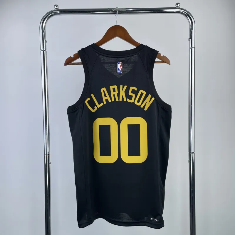 23 Season UTAH JAZZ Flyer Black Jersey No.00 Clarkson
