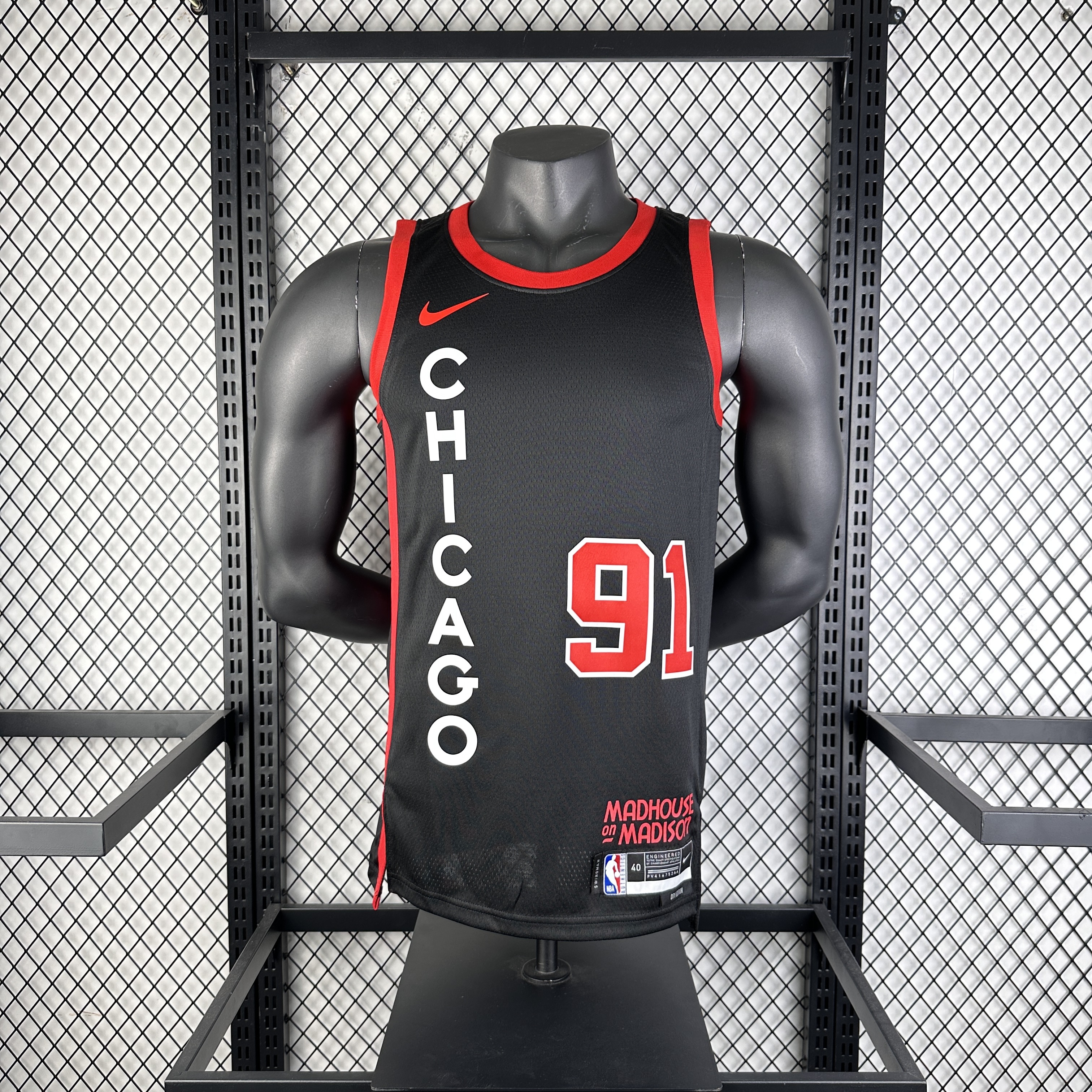 24 Season Chicago Bulls City Edition No.91 RODMAN