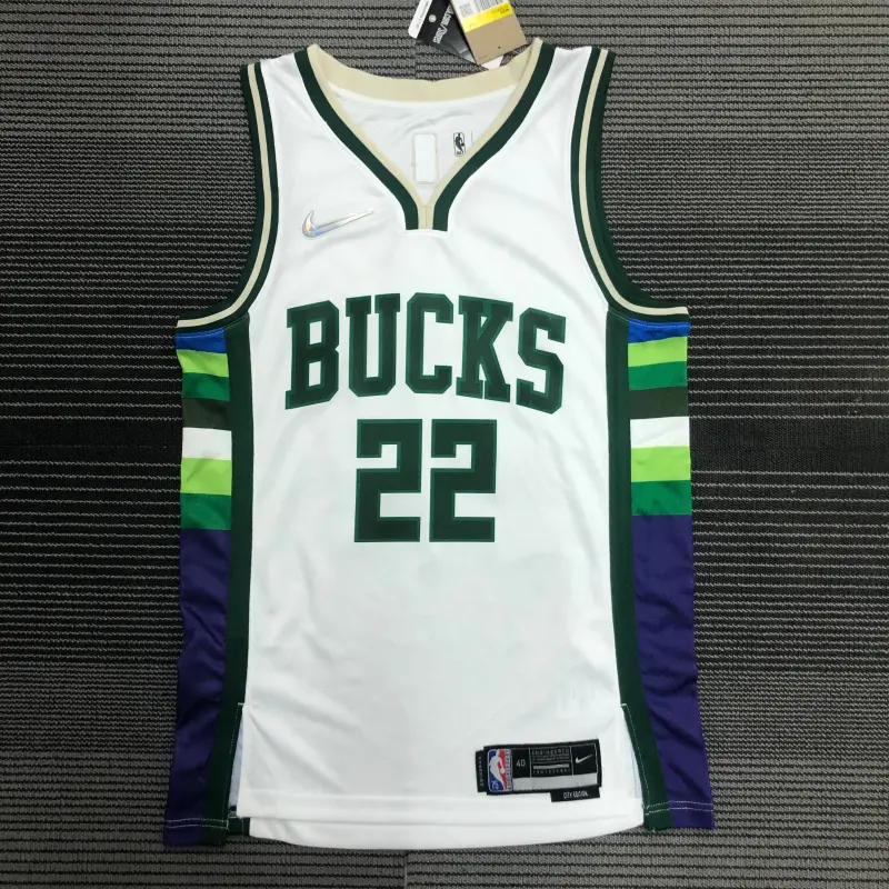 22 Season Milwaukee Bucks City Version Jersey No.22 MIDDLETON