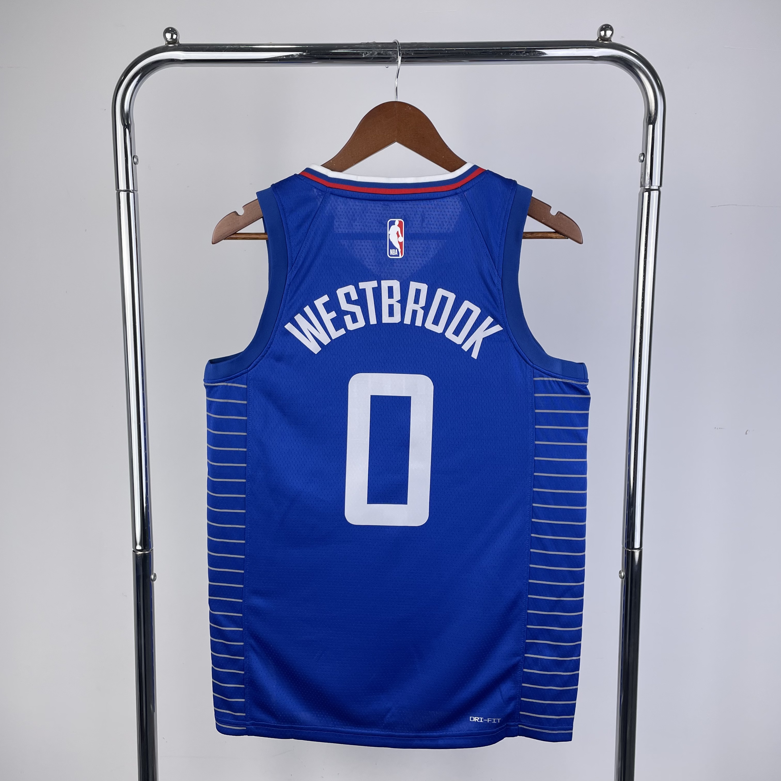 23 Season Los Angeles Clippers Away Blue  No.0 Westbrook