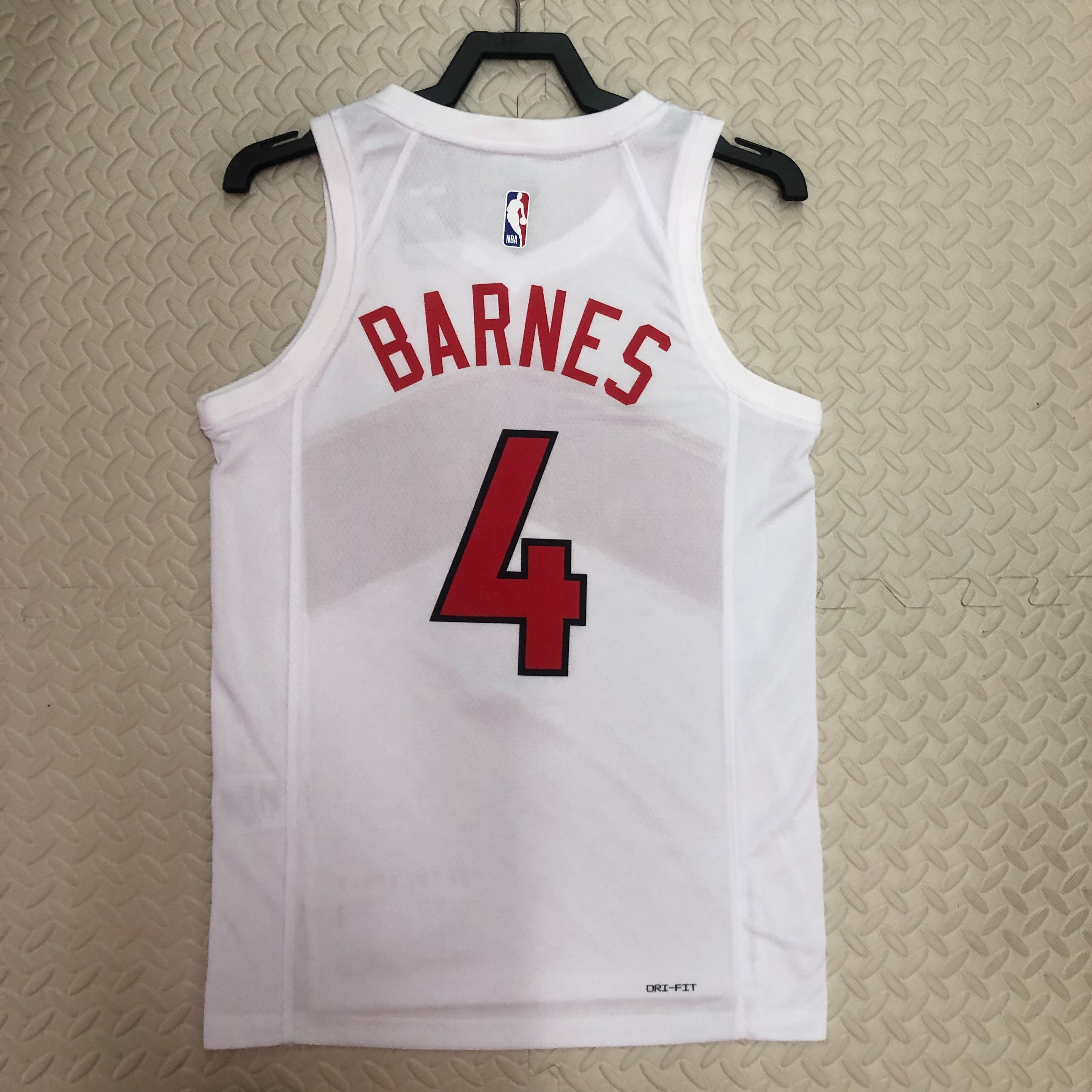 23 Season Toronto Raptors Home White  No.4 Barnes