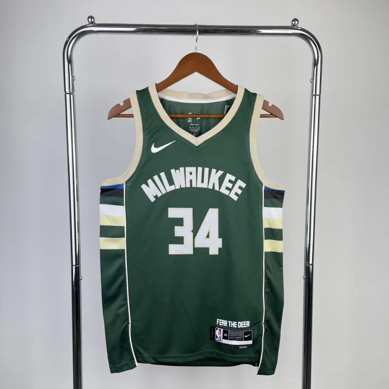 23 Season Milwaukee Bucks Away Version Jersey No.34