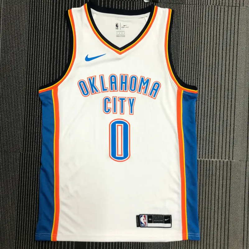 Oklahoma City Thunder White No.0 Westbrook