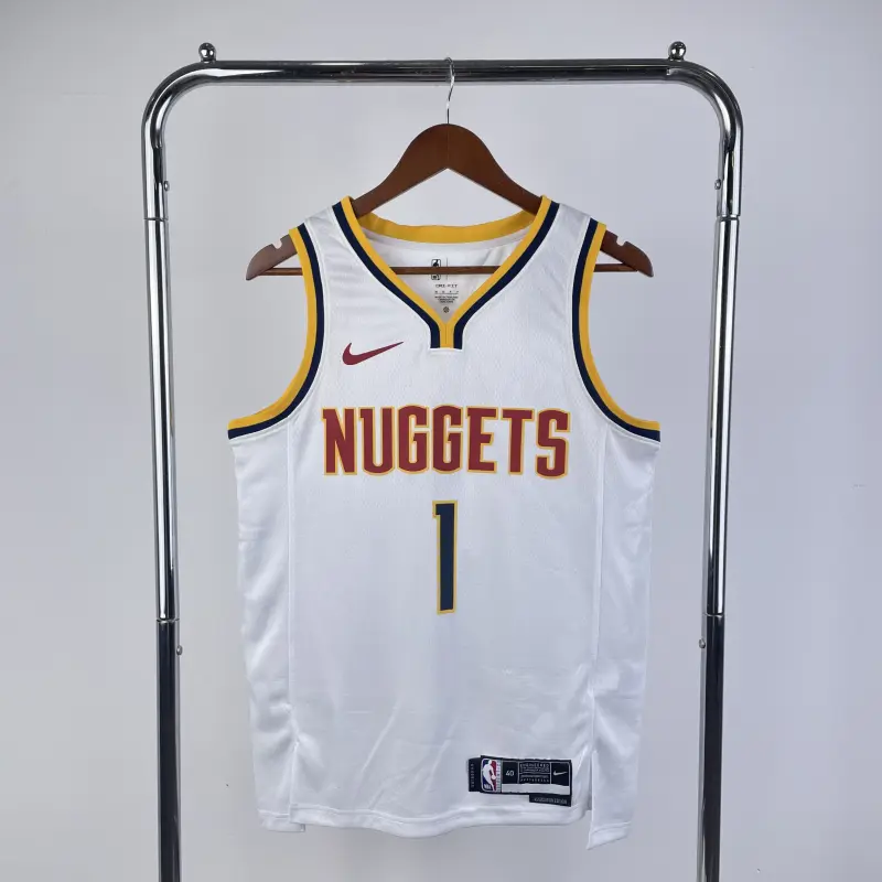 23 Season Denver Nuggets White Jersey No.1 Porter