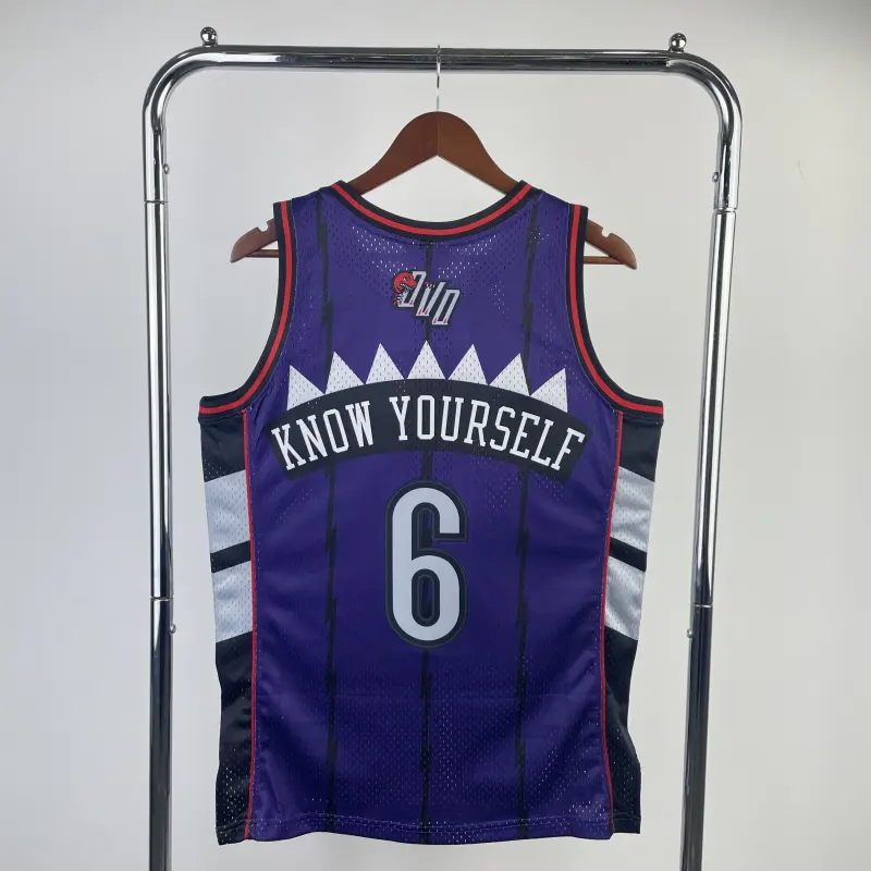 MN Heat Pressed Vintage Jersey: SW Toronto Raptors Purple Jersey No.6