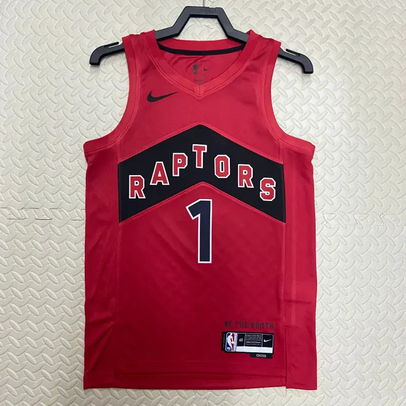 23 Season Toronto Raptors Away Red Jersey No.1 McGRADY