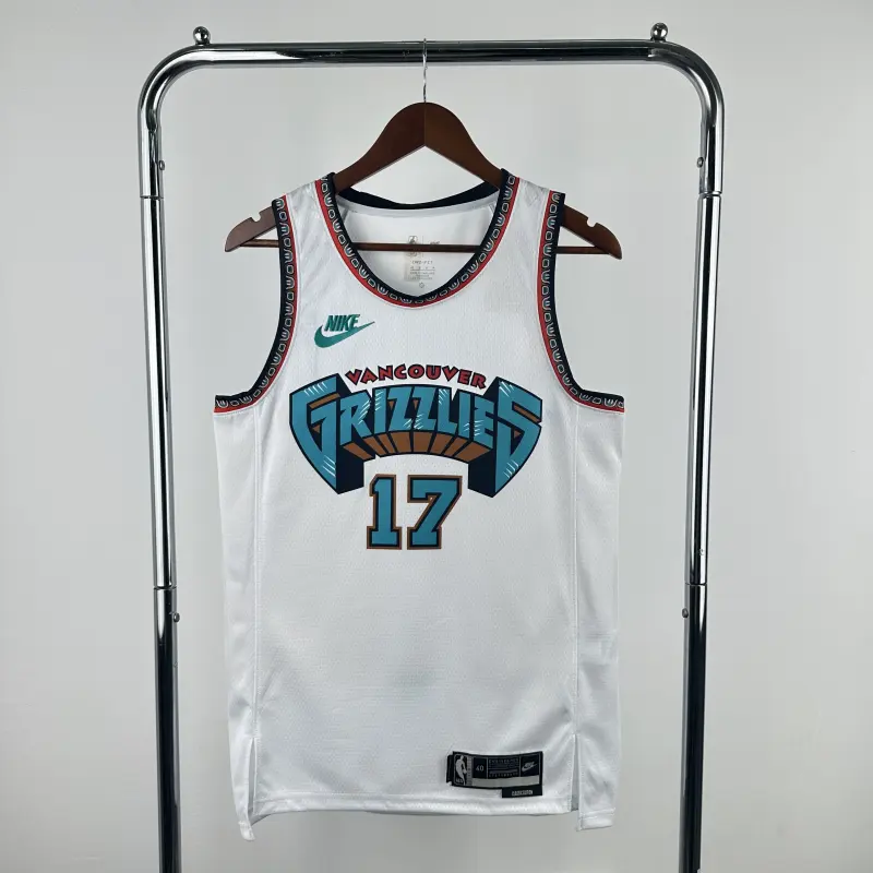 25 Season Grizzlies White Jersey #17