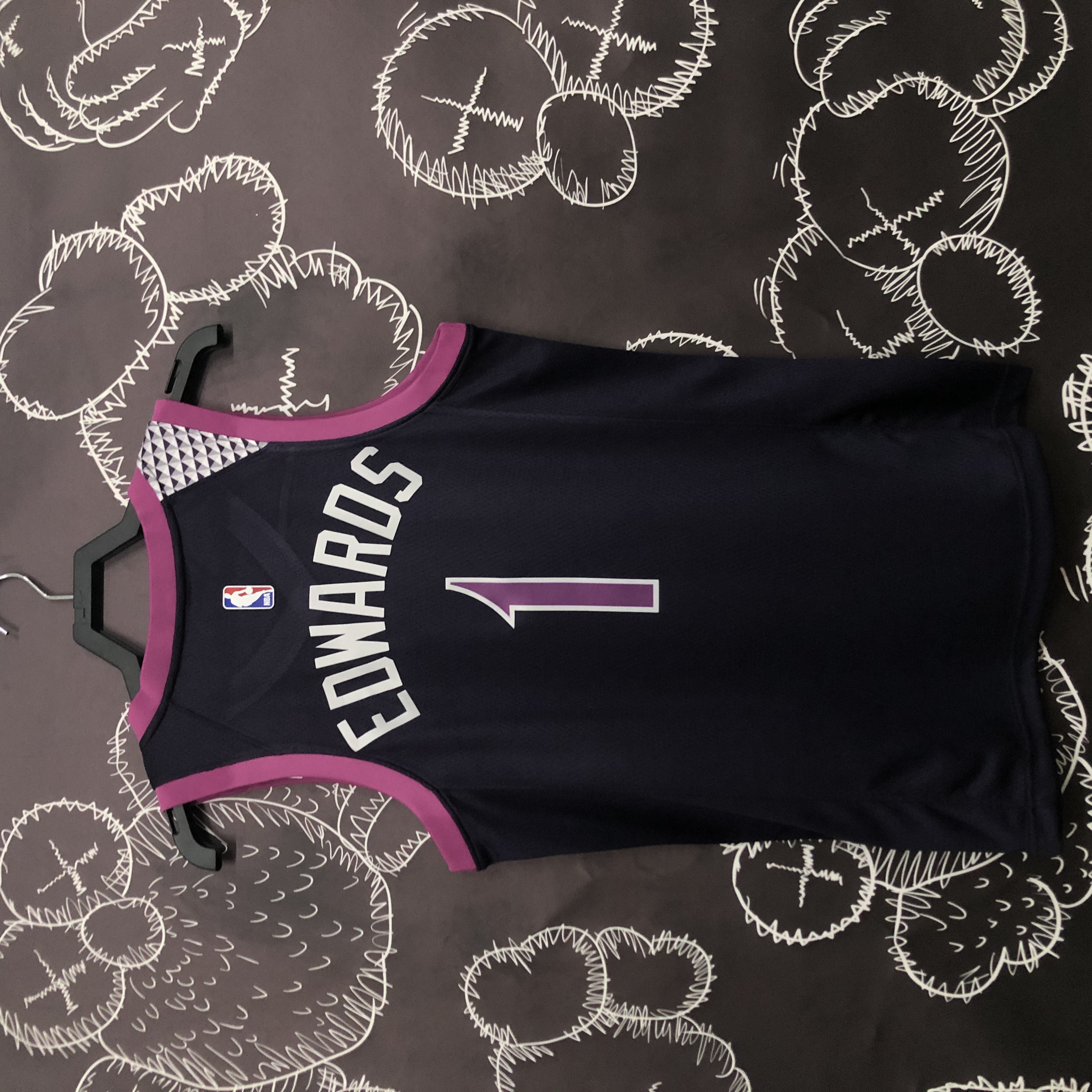 MINNESOTA TIMBERWOLVES PURPLE/ BLACK  NO.1 EDWARDS