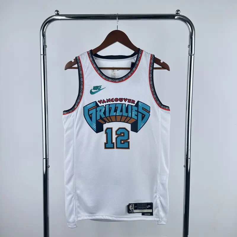 25 Season Grizzlies White Jersey #12