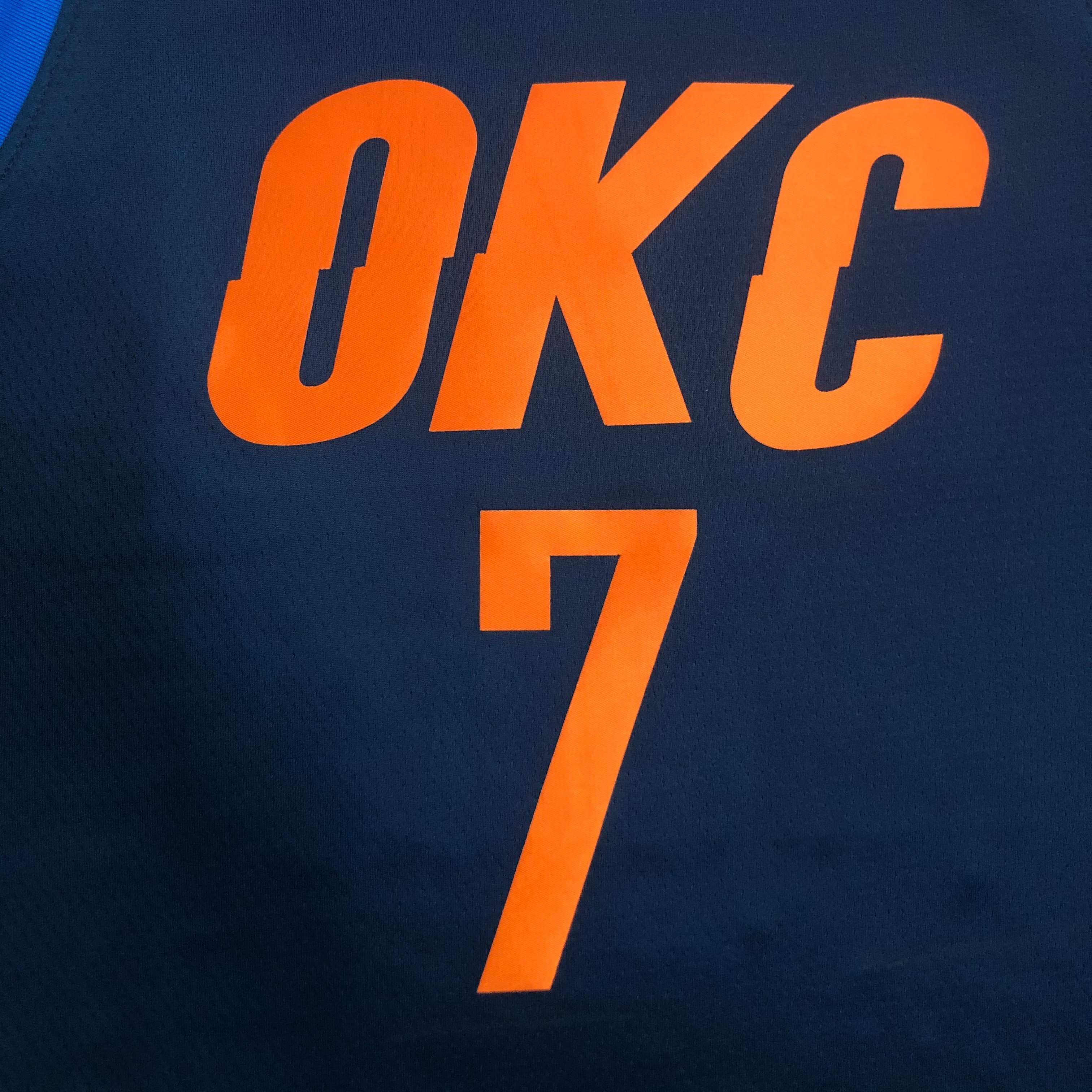 Oklahoma City Thunder Blue STRIPE  No.7 ANTHONY