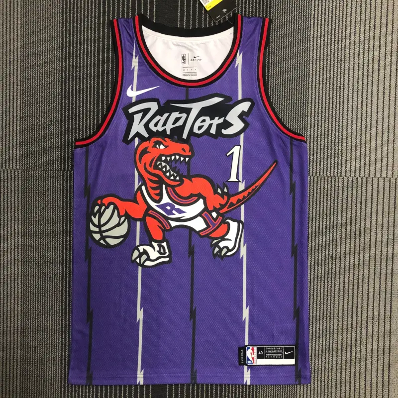 Toronto Raptors Purple Jersey No.1 McGrady