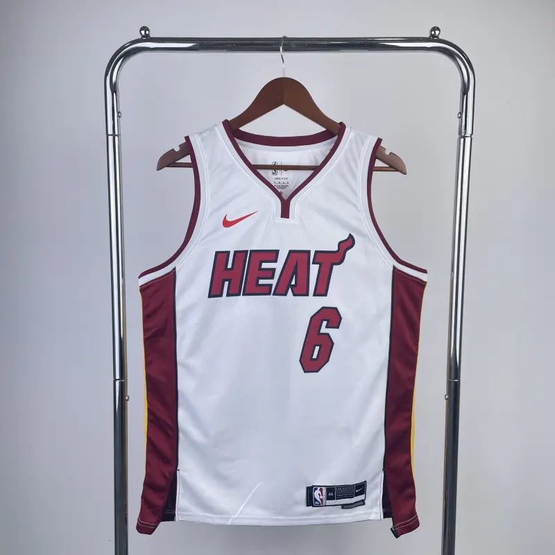 23 Season Miami Heat White Jersey No.6 James