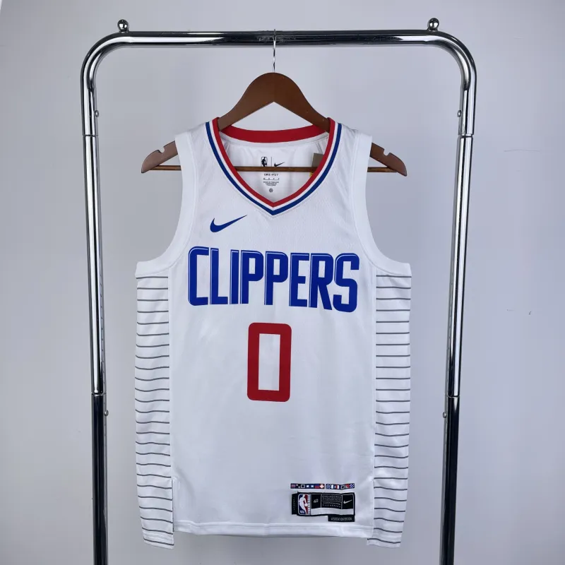 23 Season Los Angeles Clippers Home White No.0 Westbrook