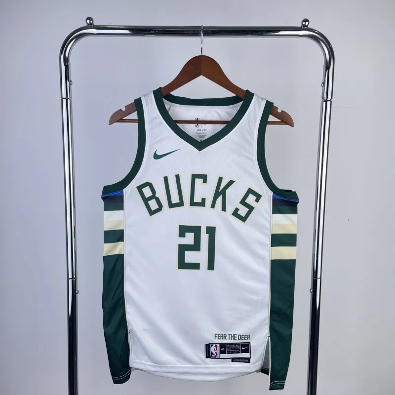 23 Season Milwaukee Bucks Home Version Jersey No.21
