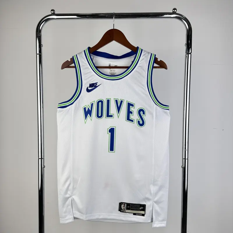 24 SEASON MINNESOTA TIMBERWOLVES WHITE JERSEY NO.1 ANDERSON