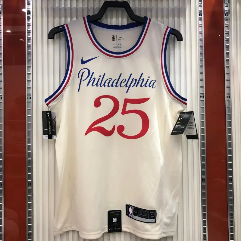 20 Season Philadelphia 76ers White #25